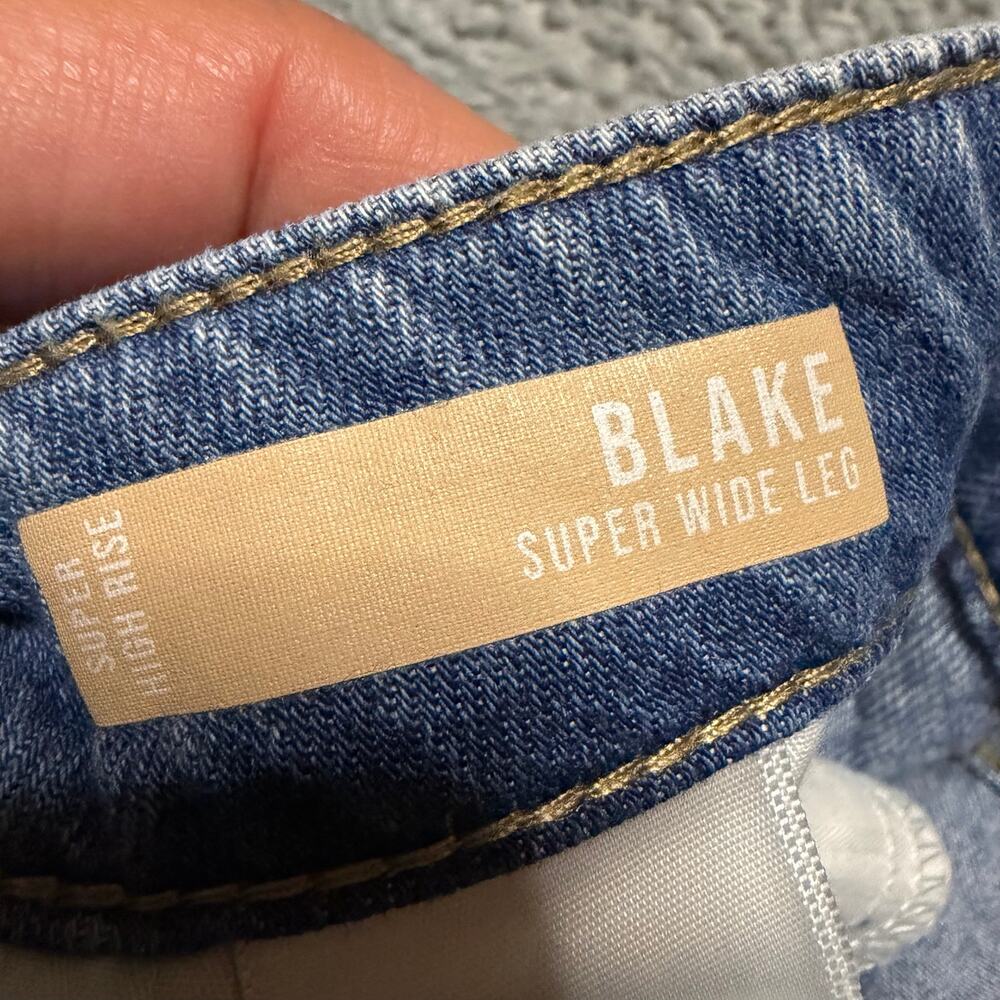 Kut From The Kloth Blake Super Wide Leg Jeans Women's 8 (32x27) Light Cuff - Picture 5 of 10